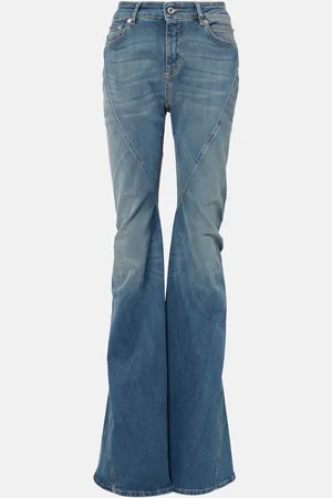 Rick Owens Jeans flared a vita alta