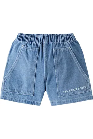 Tiny Cottons Shorts di jeans con logo