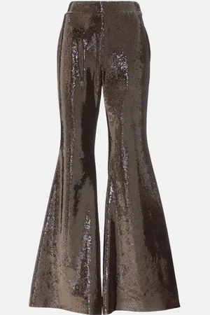 Nina Ricci Pantaloni flared con paillettes
