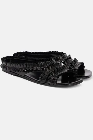 DRIES VAN NOTEN Sandali in pelle con ruches