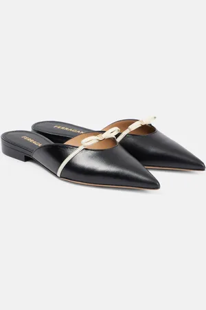 Salvatore Ferragamo Mules in pelle con fiocco