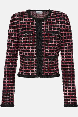 Self-Portrait Cardigan a quadri