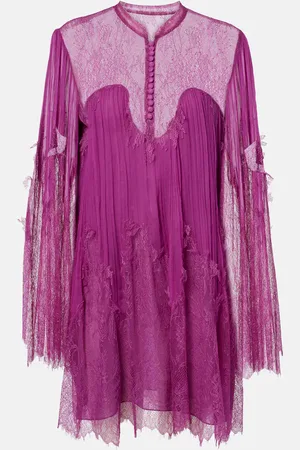 Costarellos Blusa Jorie in misto seta con pizzo