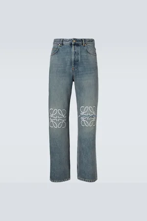 Loewe Jeans a gamba larga Anagram con ricamo
