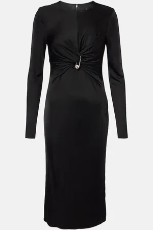 VERSACE Abito midi Safety Pin in jersey