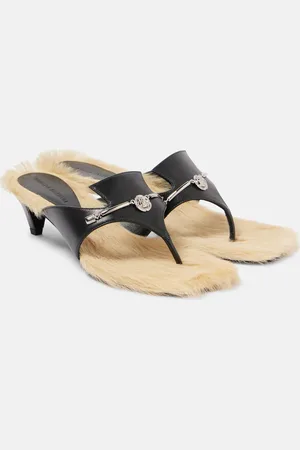 MAGDA BUTRYM Sandali in pelle con shearling