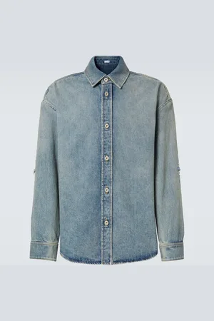 Loewe Giacca camicia di jeans Anagram con ricamo
