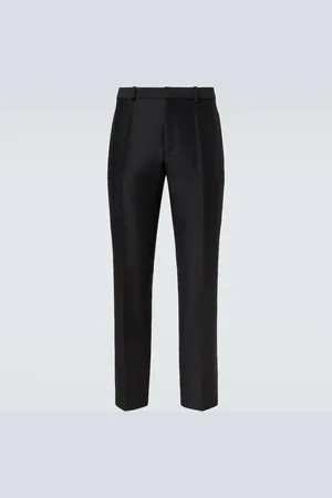 Loewe Pantaloni regular in lana e seta