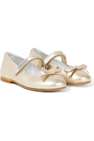 MONNALISA Ballerine in pelle metallizzata