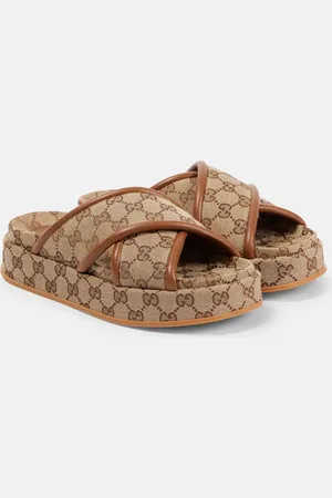 Gucci Sandali Clarice in canvas GG