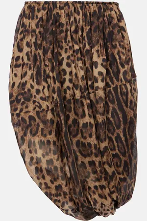 JACQUES WEI Gonna midi in chiffon con stampa
