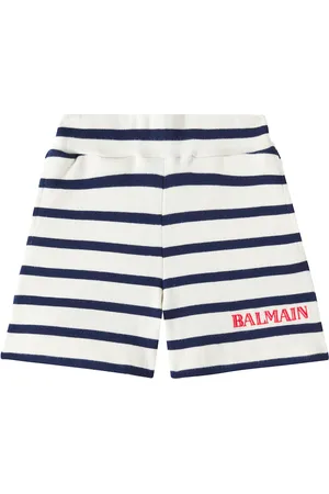 Balmain Shorts in jersey di misto cotone a righe