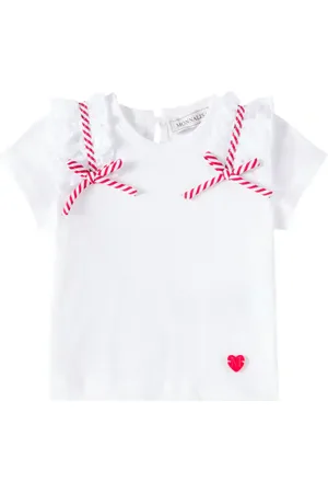 MONNALISA T-shirt in jersey di cotone con volant