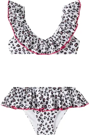 MONNALISA Bikini con stampa leopardata e volant