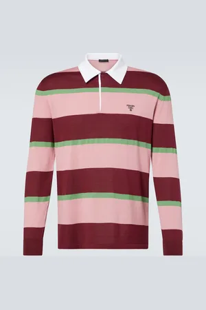 Prada Polo in seta e cotone a righe