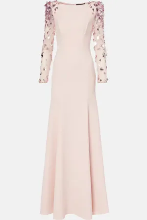 Jenny Packham Abito lungo in crêpe