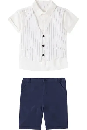 PATACHOU Camicia e pantaloni in lino e cotone