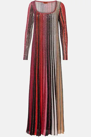 Missoni Abito lungo a righe con lamé