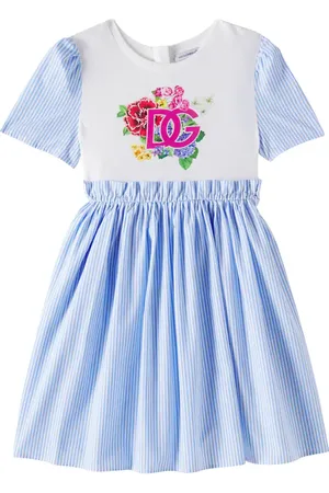 Dolce & Gabbana Abito DG in cotone a righe