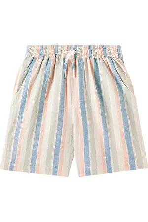 Louise Misha Shorts Obiki in cotone e lino a righe