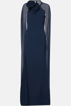 Elie saab Abito lungo in cady di misto seta