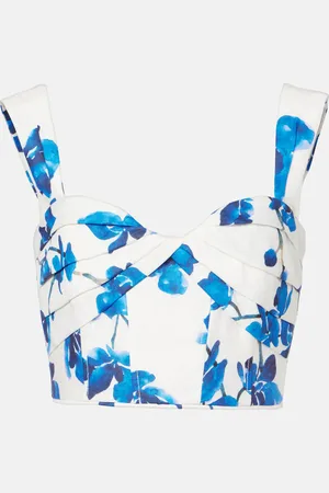 Rebecca Vallance Top Orchid Blues con stampa floreale