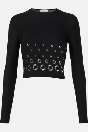 Paco rabanne Top cropped con applicazioni