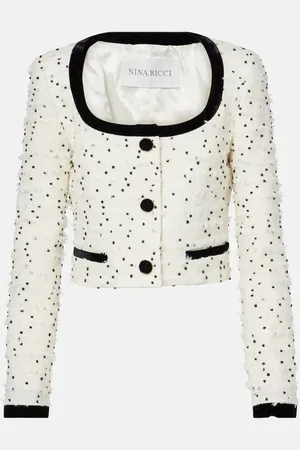 Nina Ricci Giacca in tweed di misto lana