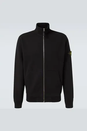 Stone Island Felpa Compass in cotone con zip