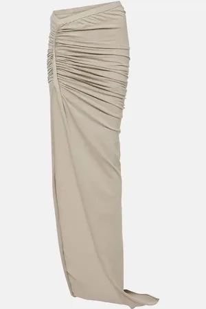 Rick Owens Gonna lunga in jersey di cotone