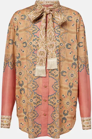 VALENTINO Blusa Voyage Imaginaire in mussola