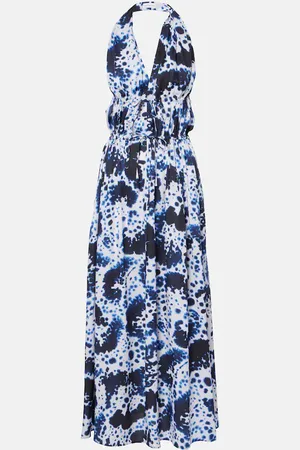 DRIES VAN NOTEN Abito lungo con stampa