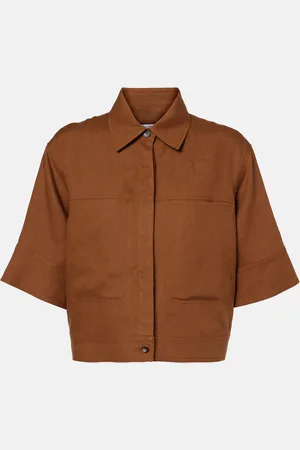 Max Mara Camicia cropped in lino