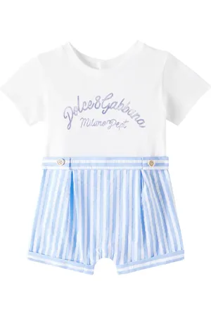 Dolce & Gabbana Baby - Jumpsuit corta in cotone