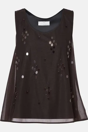 XU ZHI Top con paillettes