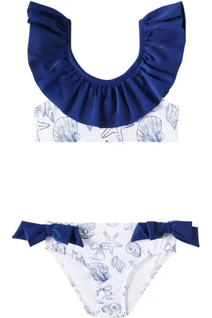 PATACHOU Bikini con stampa e volant