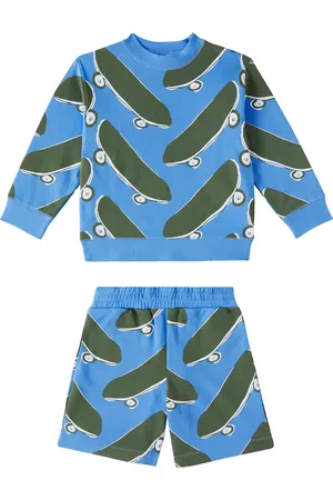 Stella McCartney Felpa e shorts in jersey di cotone