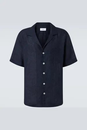 LARDINI Camicia bowling in cotone