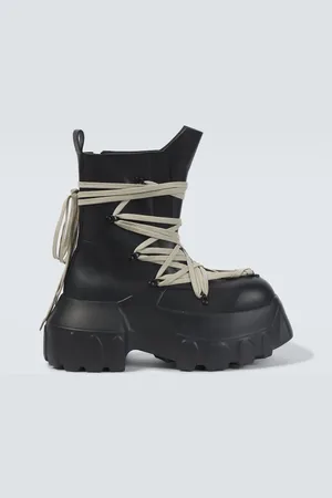 Rick Owens Stivali Megalace Mega Tractor in pelle