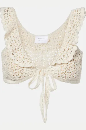 ANNA KOSTUROVA Top Brigitte in crochet di cotone