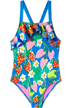 Stella McCartney Costume intero con volant e stampa