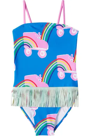 Stella McCartney Costume intero con stampa e frange