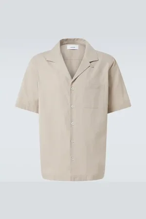 LARDINI Camicia bowling in cotone
