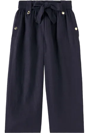 Chloé Chloé Kids Pantaloni a gamba larga in lino