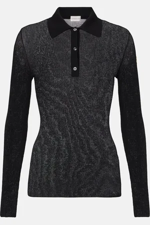 Moncler Polo in maglia di misto cotone a coste