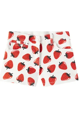 Stella McCartney Shorts di jeans con stampa