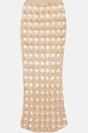 ANNA KOSTUROVA Gonna lunga Rosette in crochet di cotone