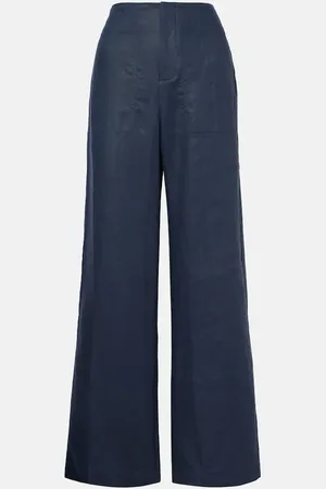 FAITHFULL THE BRAND Pantaloni a gamba larga Isotta in lino