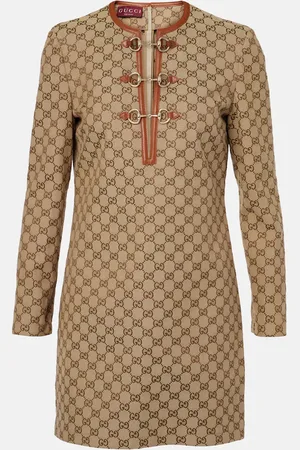 Gucci Abito corto Horsebit GG in canvas