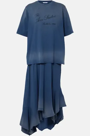Acne Studios Abito midi Emiro in cotone
